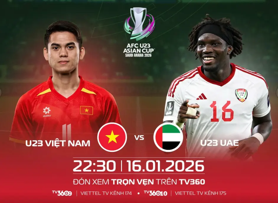 Soi kèo U23 Việt Nam vs U23 UAE Tứ Kết U23 Châu Á 2026